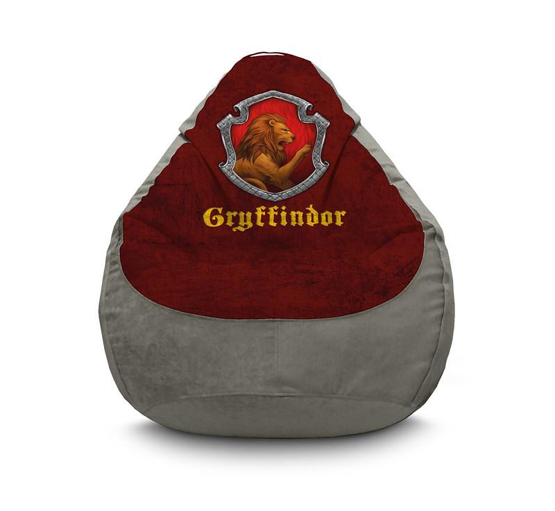 Кресло мешок iPuff Harry Potter Gryffindor Флок XXL 90х125 см Серый