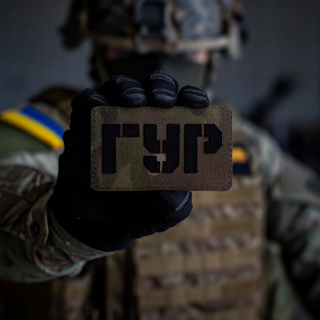 Шеврон на липучке Laser Cut ГУР Главное Управление Разведки 50х80 мм Мультикам/Черный - фото 2 Шеврон на липучке Laser Cut ГУР Главное Управление Разведки 50х80 мм Мультикам/Черный - фото 2