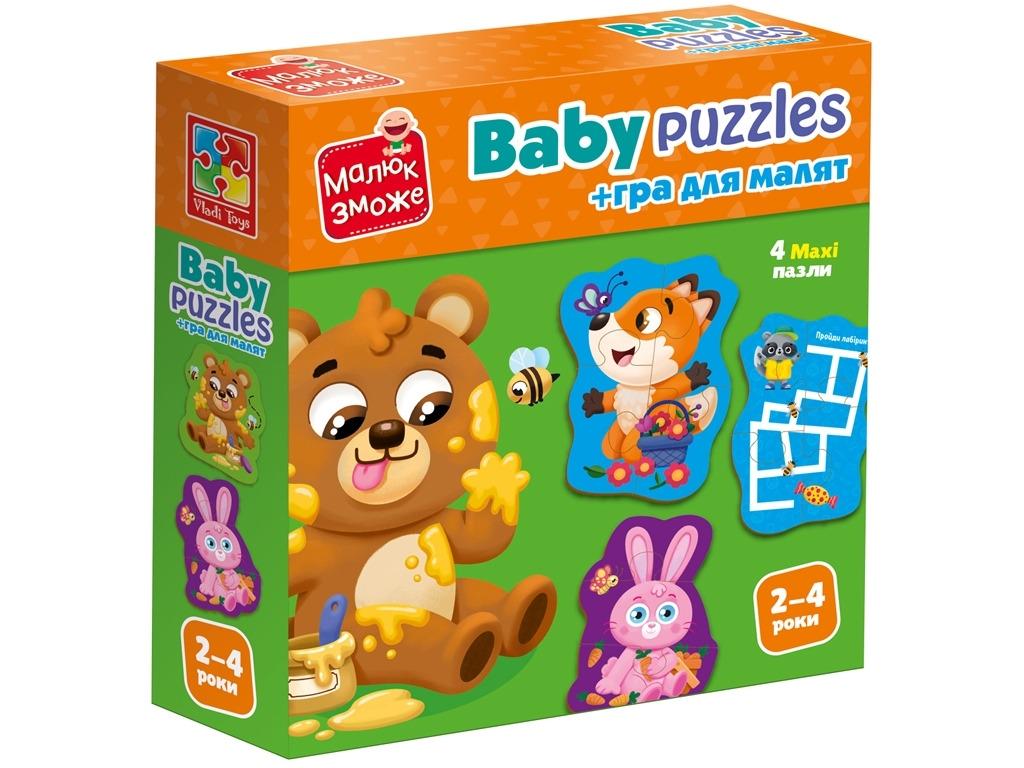 Пазлы картонные Vladi Toys VT1722-26 с игрой Лесные звери (4820234765447) Пазлы картонные Vladi Toys VT1722-26 с игрой Лесные звери (4820234765447)