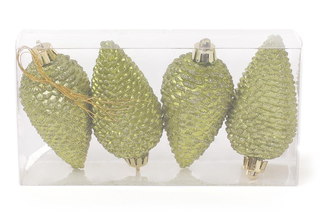 Набор елочных украшений Шишки BonaDi 4 шт. (147-973)