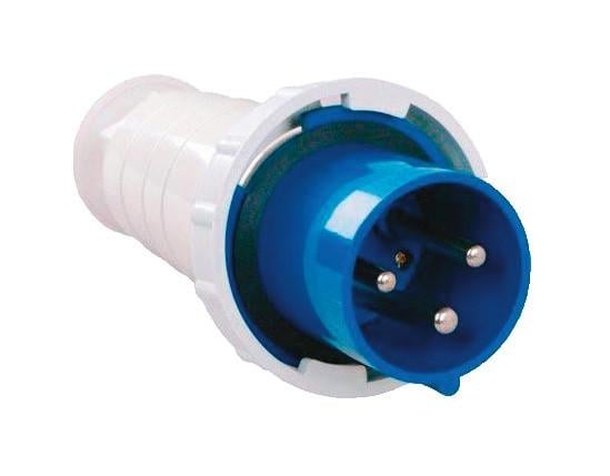 Вилка силовая TechnoSystems 033 2Р+РЕ 63А 220В IP54 (5500438) Вилка силовая TechnoSystems 033 2Р+РЕ 63А 220В IP54 (5500438)