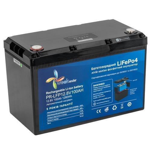 Тяговый аккумулятор Weekender PR 12V 100A/h LiFepo4 дисплей/Bluetooth/автоподогрев