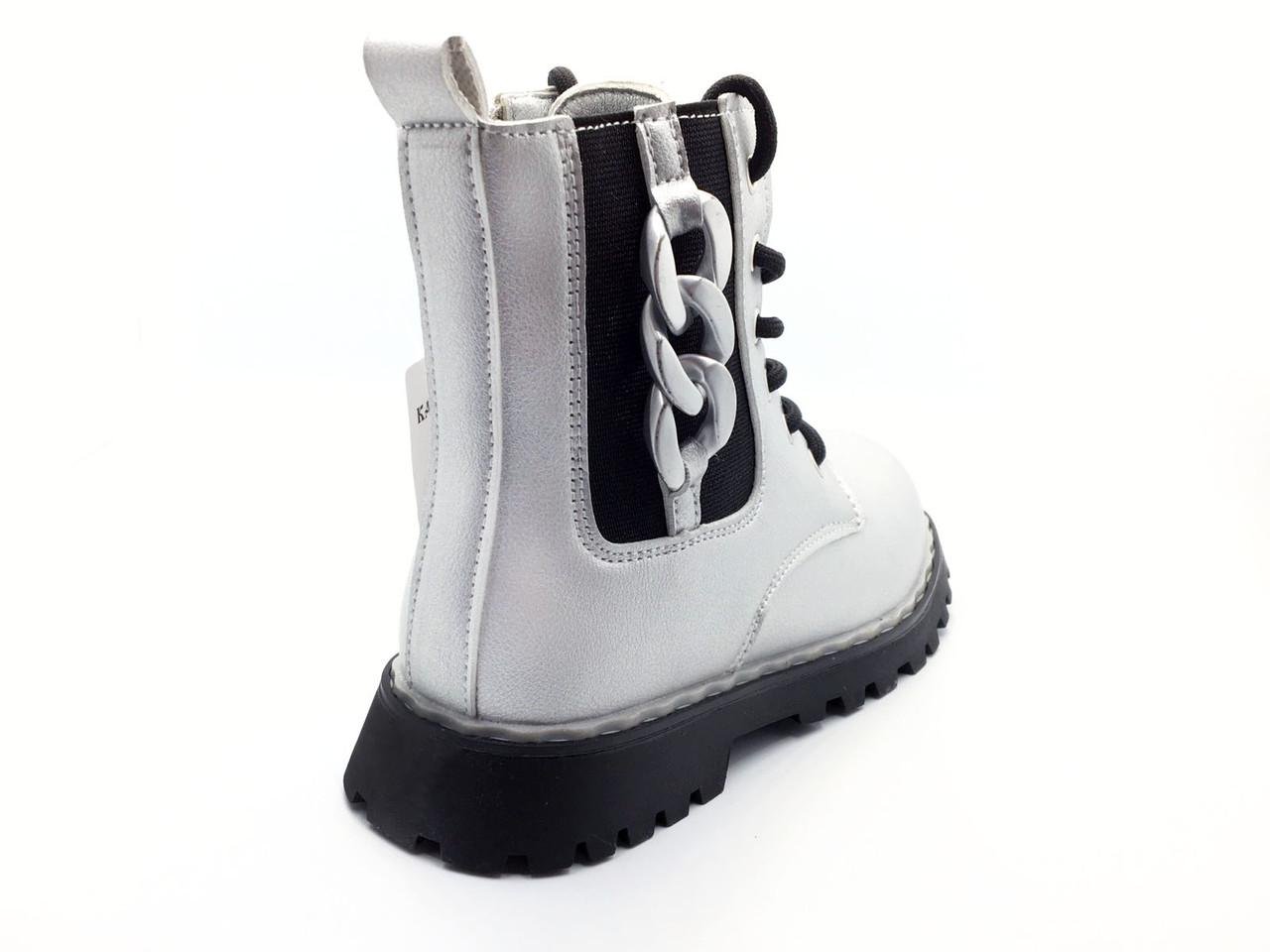 Черевики демісезонні для дівчаток Канарейка E3443-7/31 р. 31 Сріблястий - фото 3 Черевики демісезонні для дівчаток Канарейка E3443-7/31 р. 31 Сріблястий - фото 3