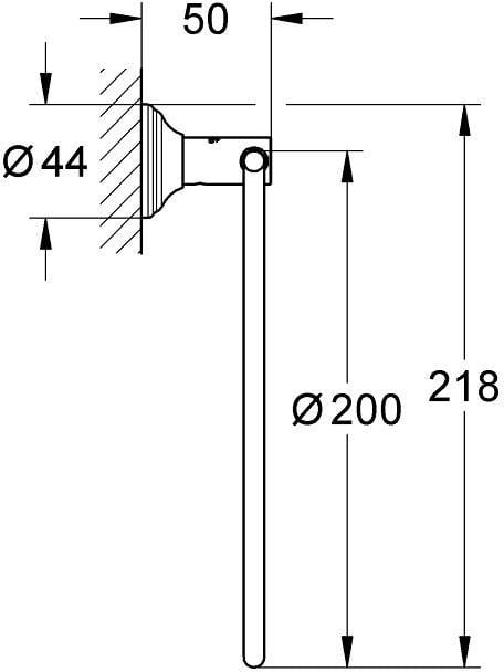 Тримач для рушника кільце Grohe EX Essentials Authentic 40655001 Хром (53718) - фото 2