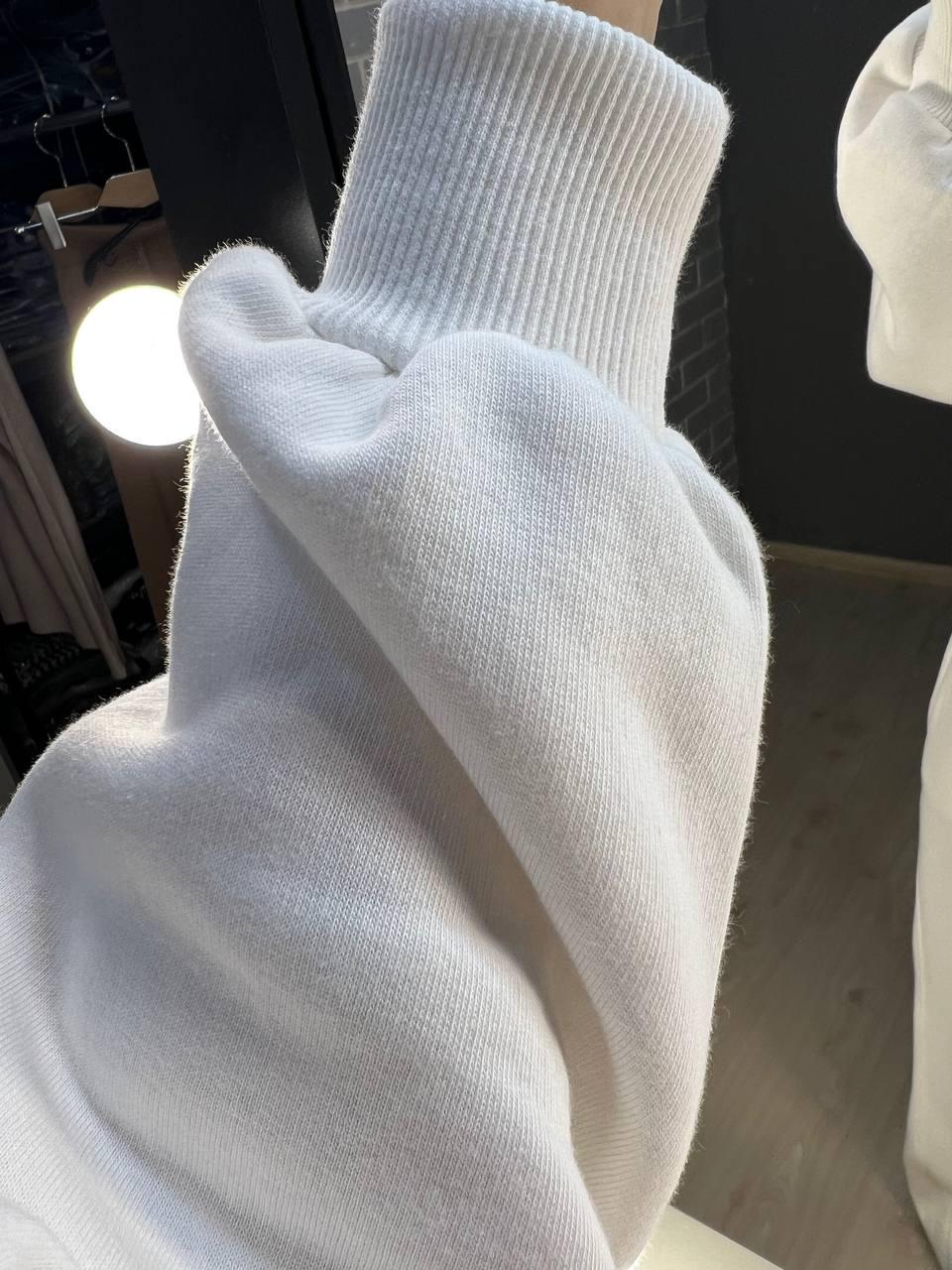 Костюм женский QUZEN 472-388 пилот брюки палаццо широкие флис S Белый (3167) - фото 3 Костюм женский QUZEN 472-388 пилот брюки палаццо широкие флис S Белый (3167) - фото 3