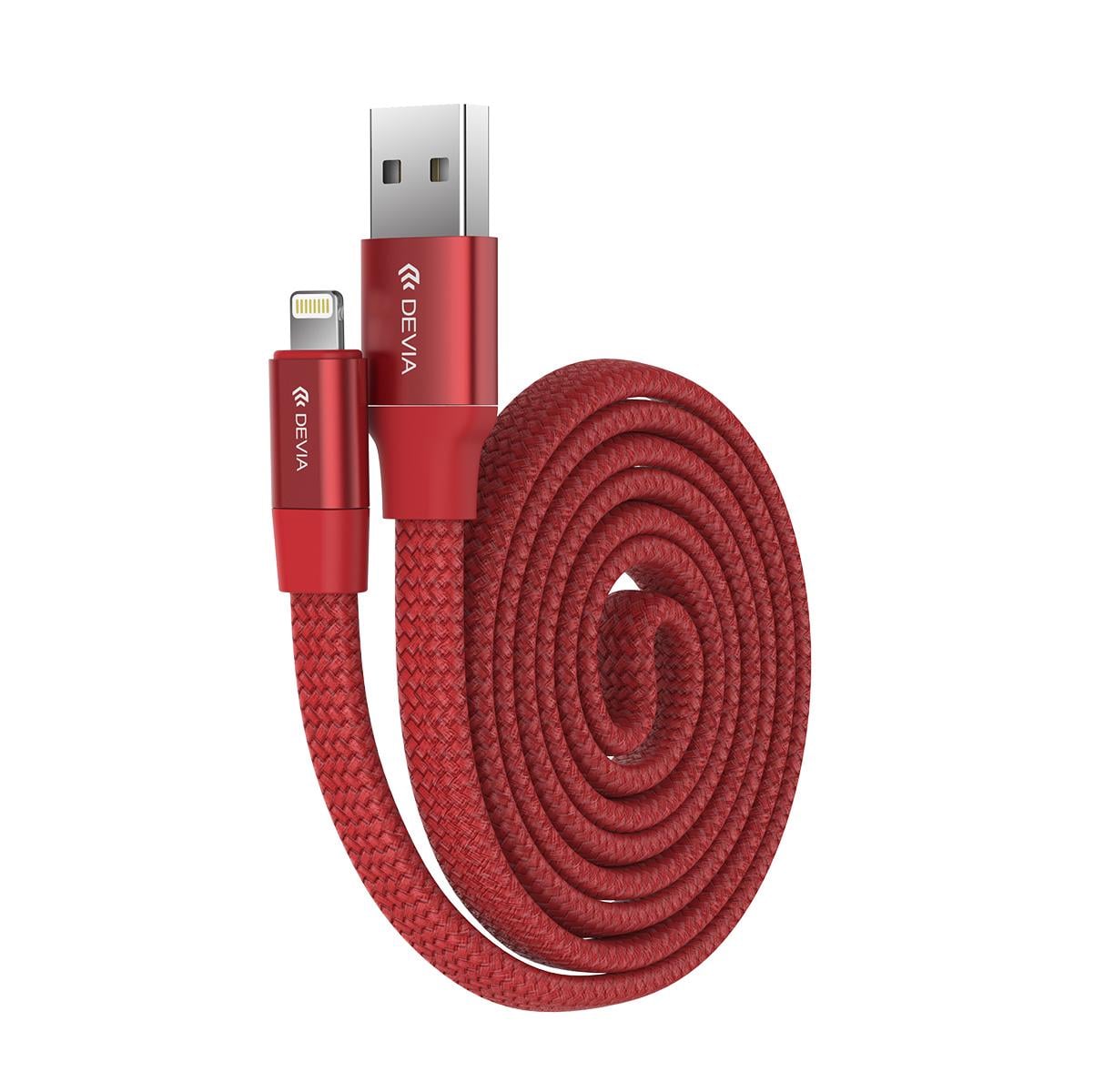 Кабель Devia Ring Y1 USB 2.0 to Lightning 2.4 A 0,8 м Красный