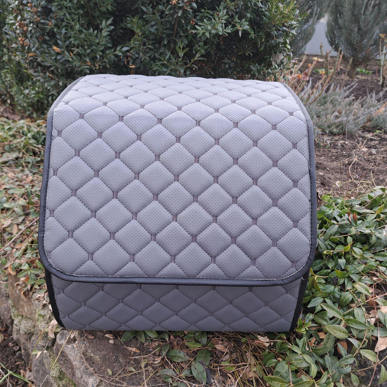 Органайзер автомобильный в багажник с перфорированной эко-кожи S 35x30x30 см Светло-серый (b5680e5a) - фото 1 Органайзер автомобильный в багажник с перфорированной эко-кожи S 35x30x30 см Светло-серый (b5680e5a) - фото 1