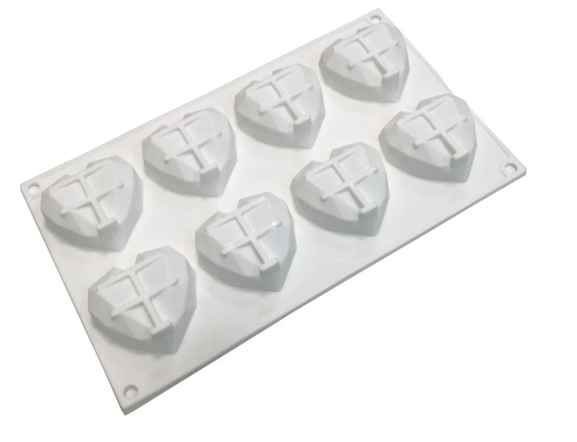 Форма для муссовых евро десертов Сердце гранёное 8 ячеек силиконовая (6a7c29e9) Форма для муссовых евро десертов Сердце гранёное 8 ячеек силиконовая (6a7c29e9)