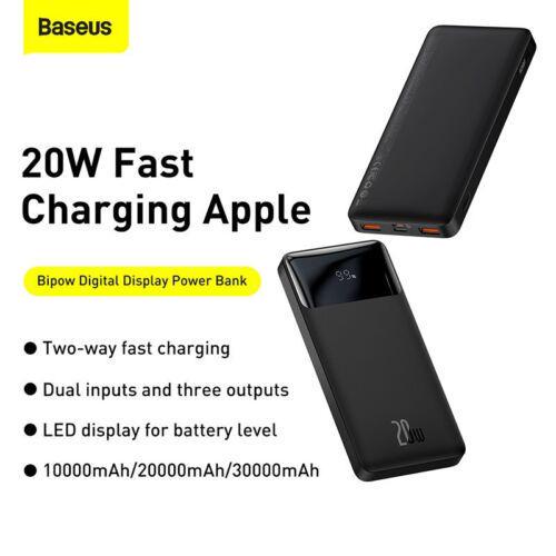 Повербанк Baseus 10000 mAh 20 Вт USB + USB C для мобільного телефону (9119237) - фото 8