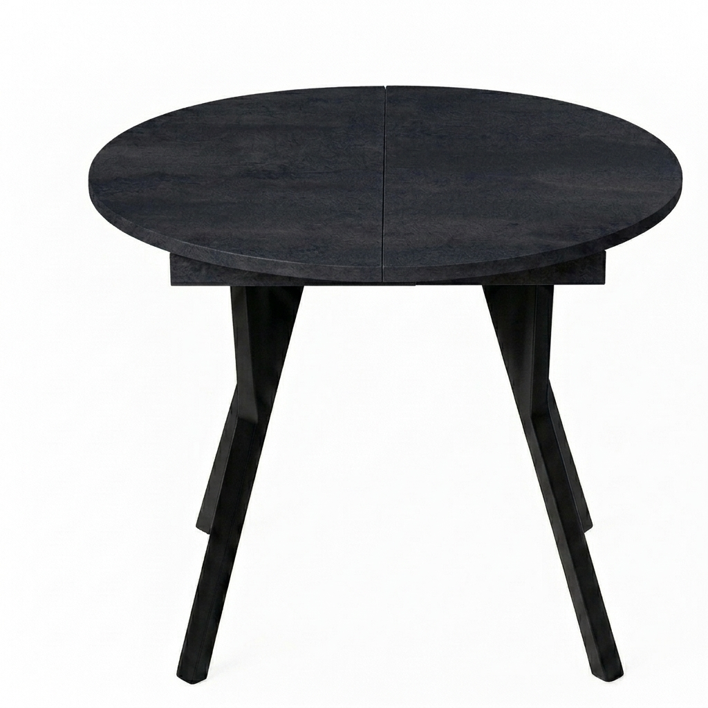 Обеденный стол Fusion Furniture Рондо 900 Черный/Угольный камень