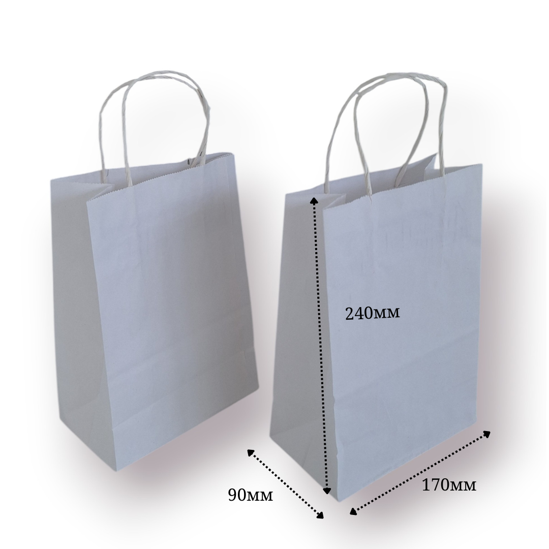 Пакет с ручкой крафт 170х90х240 70 г/м2 250 шт. Белый (550805) - фото 3 Пакет с ручкой крафт 170х90х240 70 г/м2 250 шт. Белый (550805) - фото 3