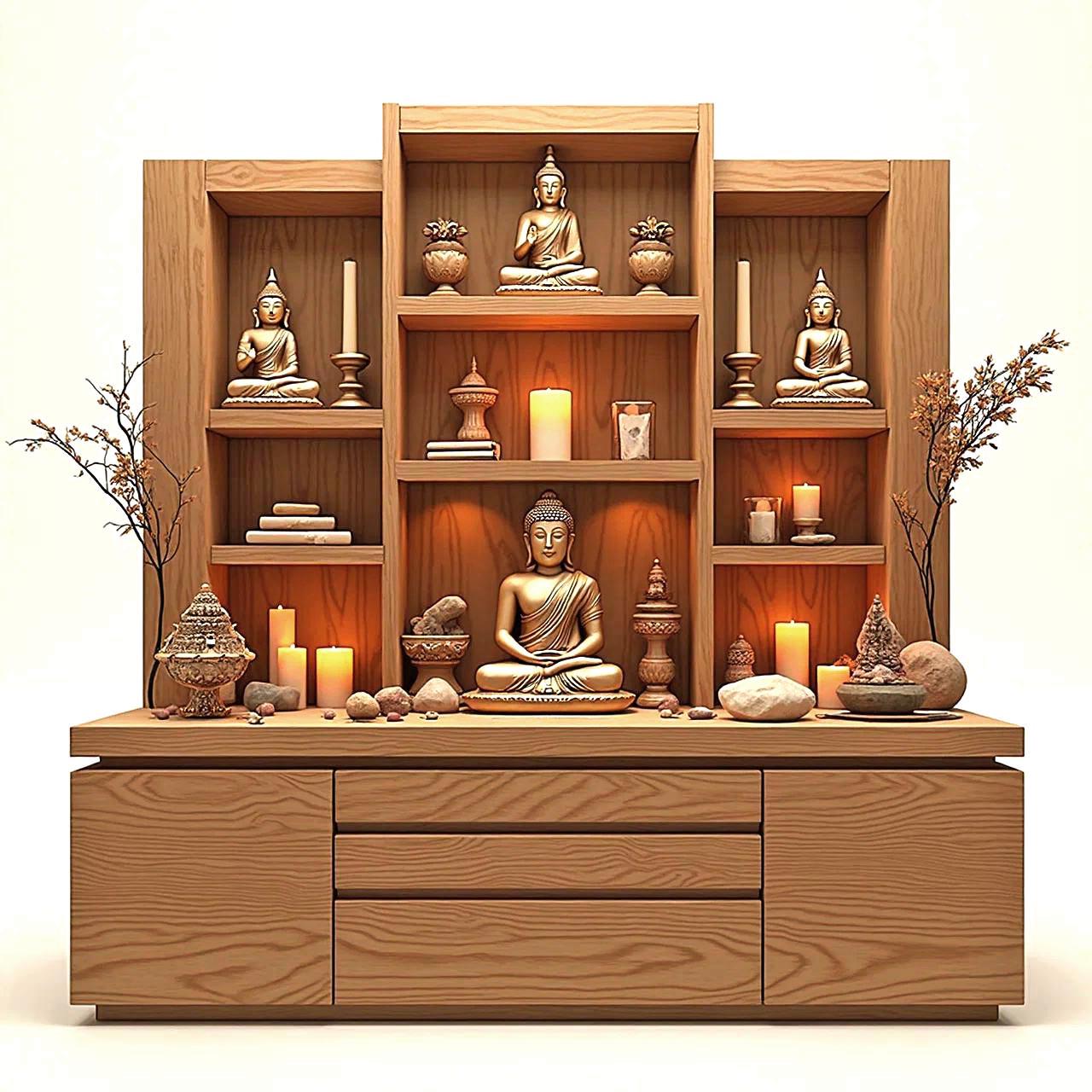 Вівтар для медитації з дерева Чаларіда Сієна (ЛАТ-012705)