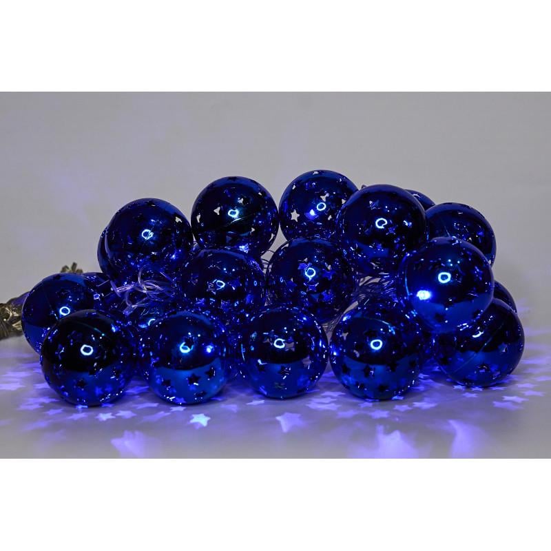 Гирлянда пластиковые шарики 3,6 м 24LED синий IP44 (041299)