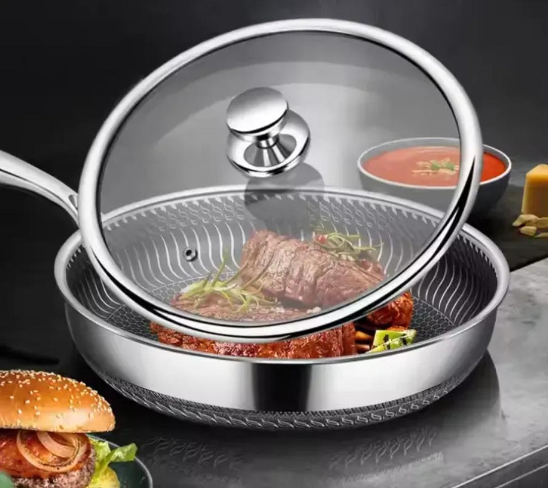 Сковорода с крышкой Edenberg EB-13056 из нержавеющей стали и трехслойным антипригарным покрытием 20x4,5 см (EB-13056) - фото 5 Сковорода с крышкой Edenberg EB-13056 из нержавеющей стали и трехслойным антипригарным покрытием 20x4,5 см (EB-13056) - фото 5