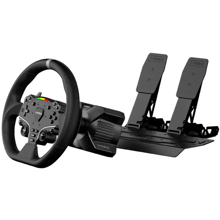 Ігрове кермо з педалями Moza Racing R3 Racing Bundle для PC 22кн педалі SR-P Lite кермо ES Lite Black (RS074) - фото 2 Ігрове кермо з педалями Moza Racing R3 Racing Bundle для PC 22кн педалі SR-P Lite кермо ES Lite Black (RS074) - фото 2