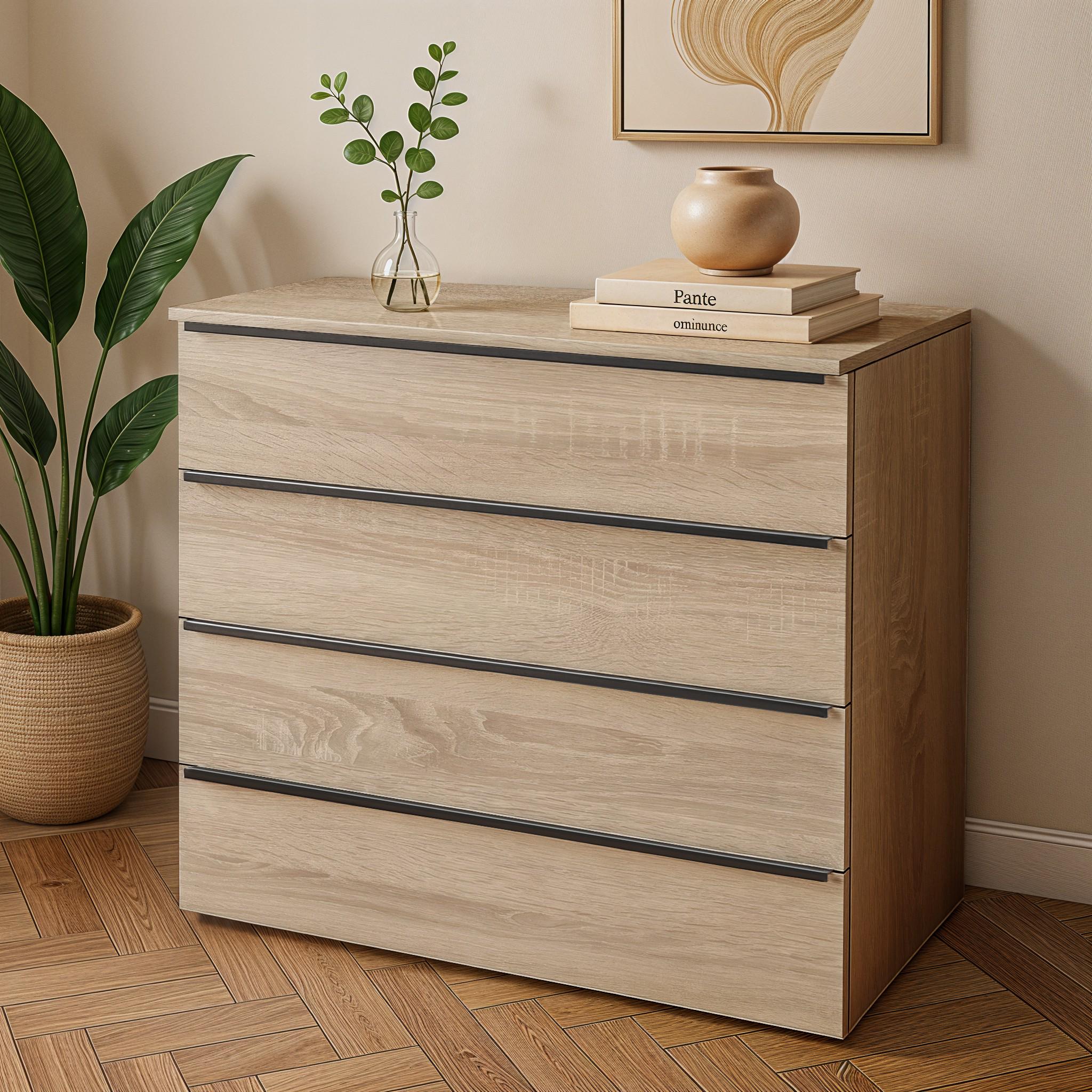 Комод на 4 ящика FTX-4 1000х544х1014 мм Дуб Сонома - фото 1 Комод на 4 ящика FTX-4 1000х544х1014 мм Дуб Сонома - фото 1