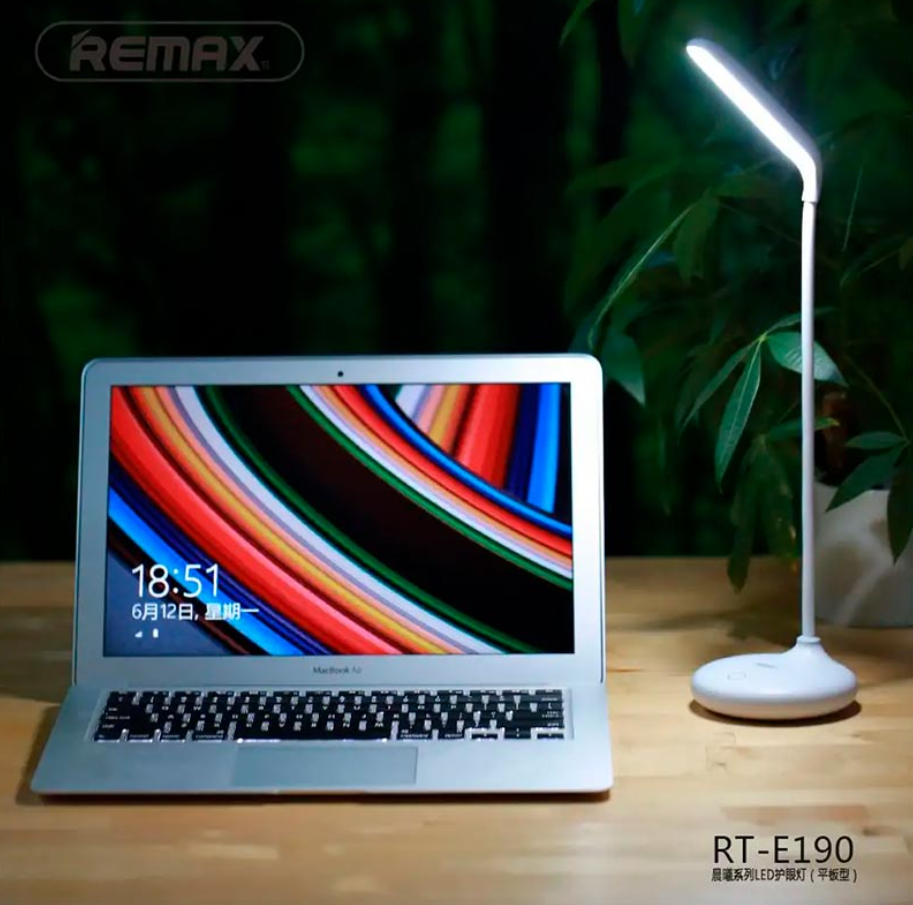 Настольная лампа Remax RT-E190 LED Eye Protecting со встроенным аккумулятором до 5 ч. 1200 mAh 6000K White (20829901) - фото 10 Настольная лампа Remax RT-E190 LED Eye Protecting со встроенным аккумулятором до 5 ч. 1200 mAh 6000K White (20829901) - фото 10