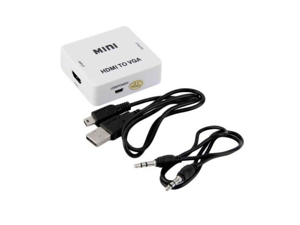 Mini конвертер-переходник с HDMI в VGA с поддержкой разрешения 1080р (1000-948-00) - фото 4