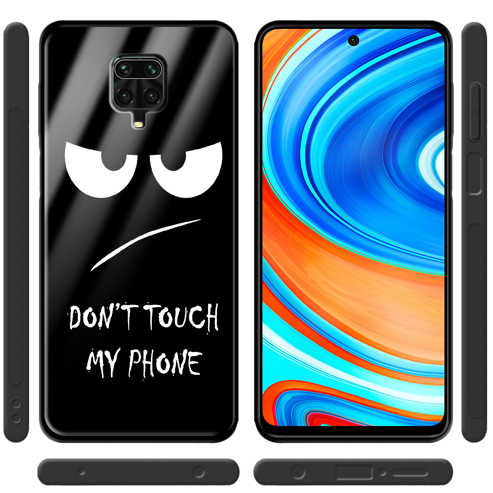 Чохол Boxface Xiaomi Redmi Note 9S Don't Touch my Phone Чорний силікон зі склом (39475-up535-40098) - фото 2