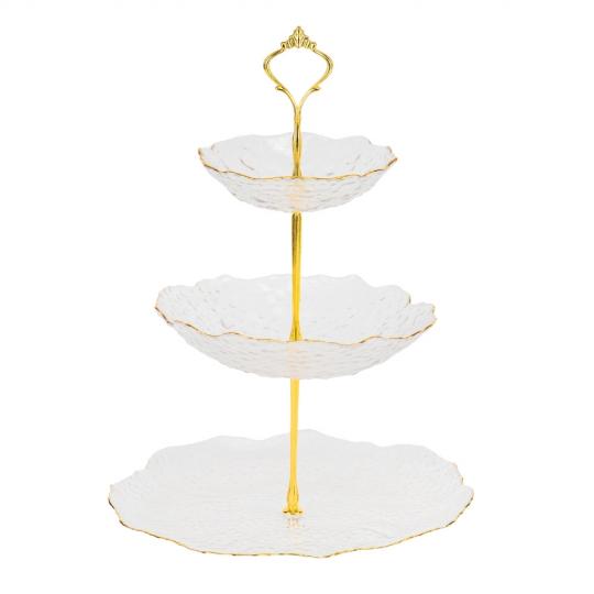 Блюдо 3-х ярусное Elisey Горный хрусталь стеклянное 35 см Прозрачный (135-81- 9219-033) - фото 2 Блюдо 3-х ярусное Elisey Горный хрусталь стеклянное 35 см Прозрачный (135-81- 9219-033) - фото 2