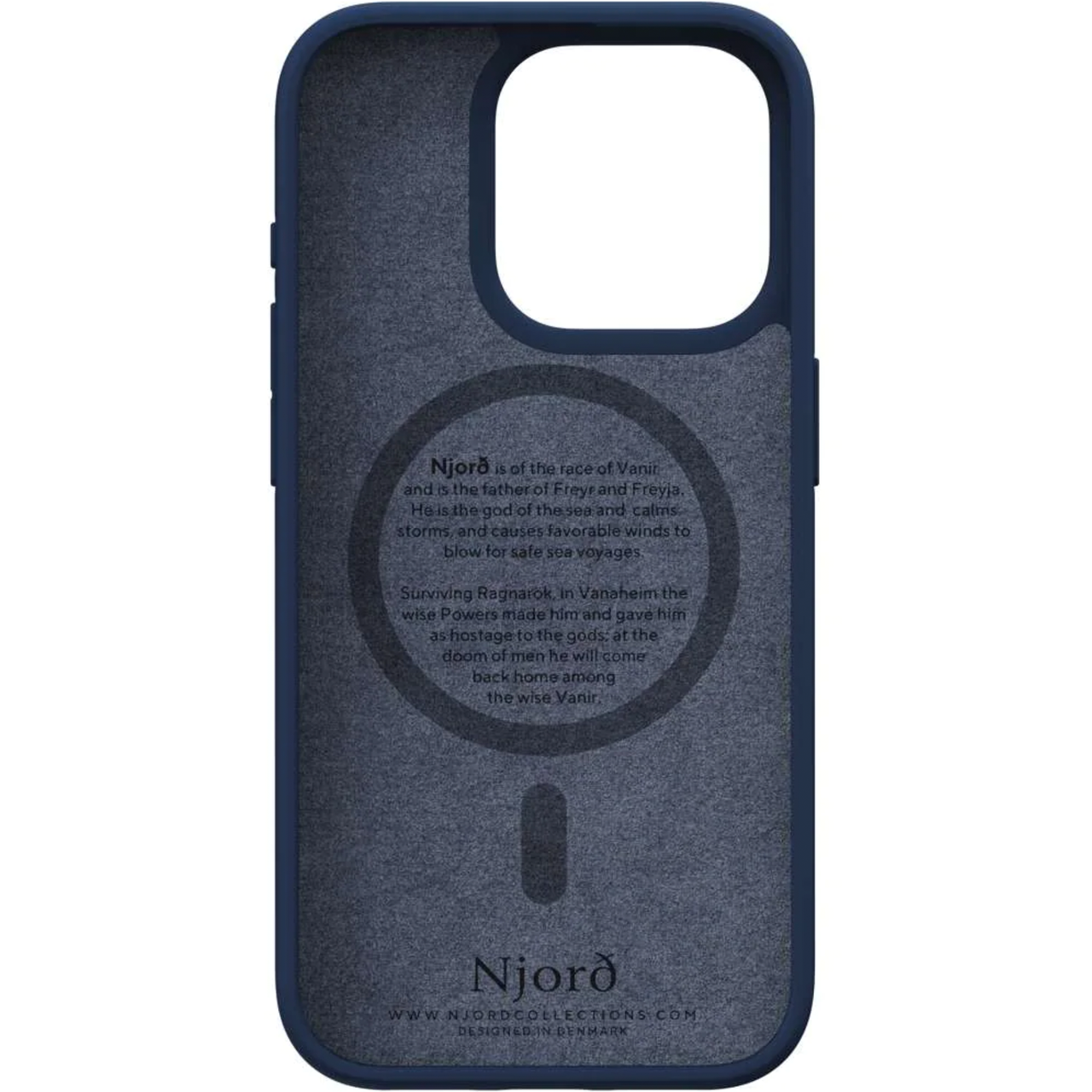 Чехол накладка Njord Salmon Leather MagSafe Case for iPhone 15 Pro, Petrol Blue (NA53SL01) - фото 4