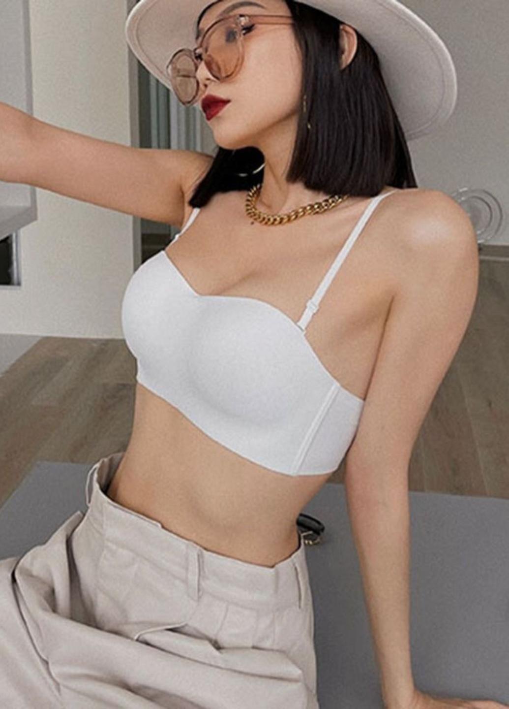 Бюстгальтер гладкий - анжелика с формованными чашками Symphony 75B Молочный (1166-75)