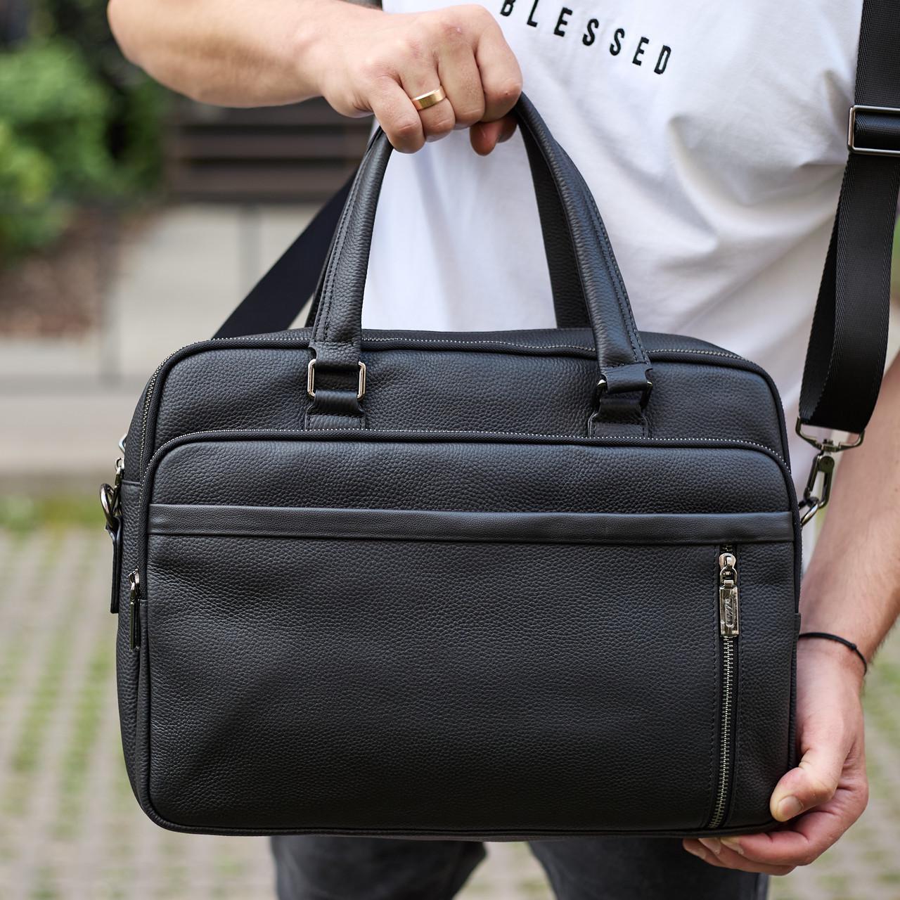 Сумка мужская через плечо 39х29х10 см Черный (TD-86340)