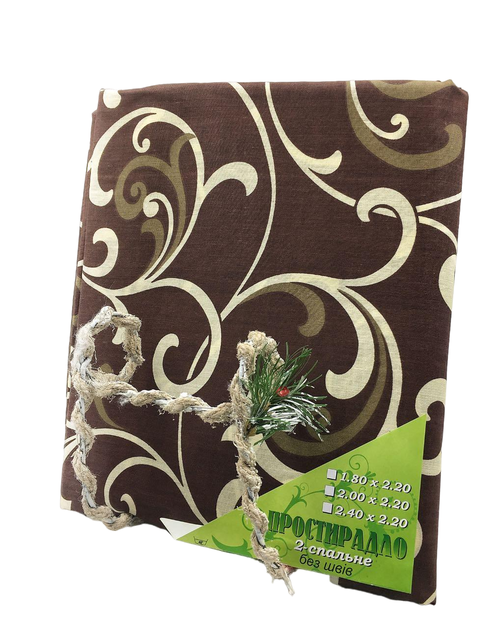Простынь Вензель 180х220 см Шоколадный (5400b/1.8)