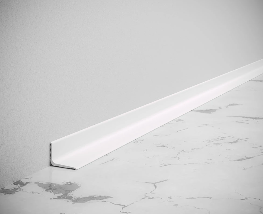 Антиплінтус алюмінієвий універсальний гладкий ALU-N1520New 15х20х2700 мм Білий (29323186)