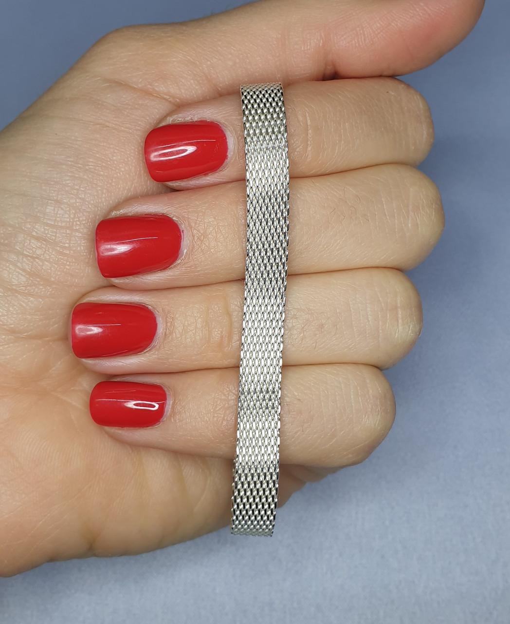 Браслет серебряный Пандора Дора 15 плоская р. 18,5 12,02 г