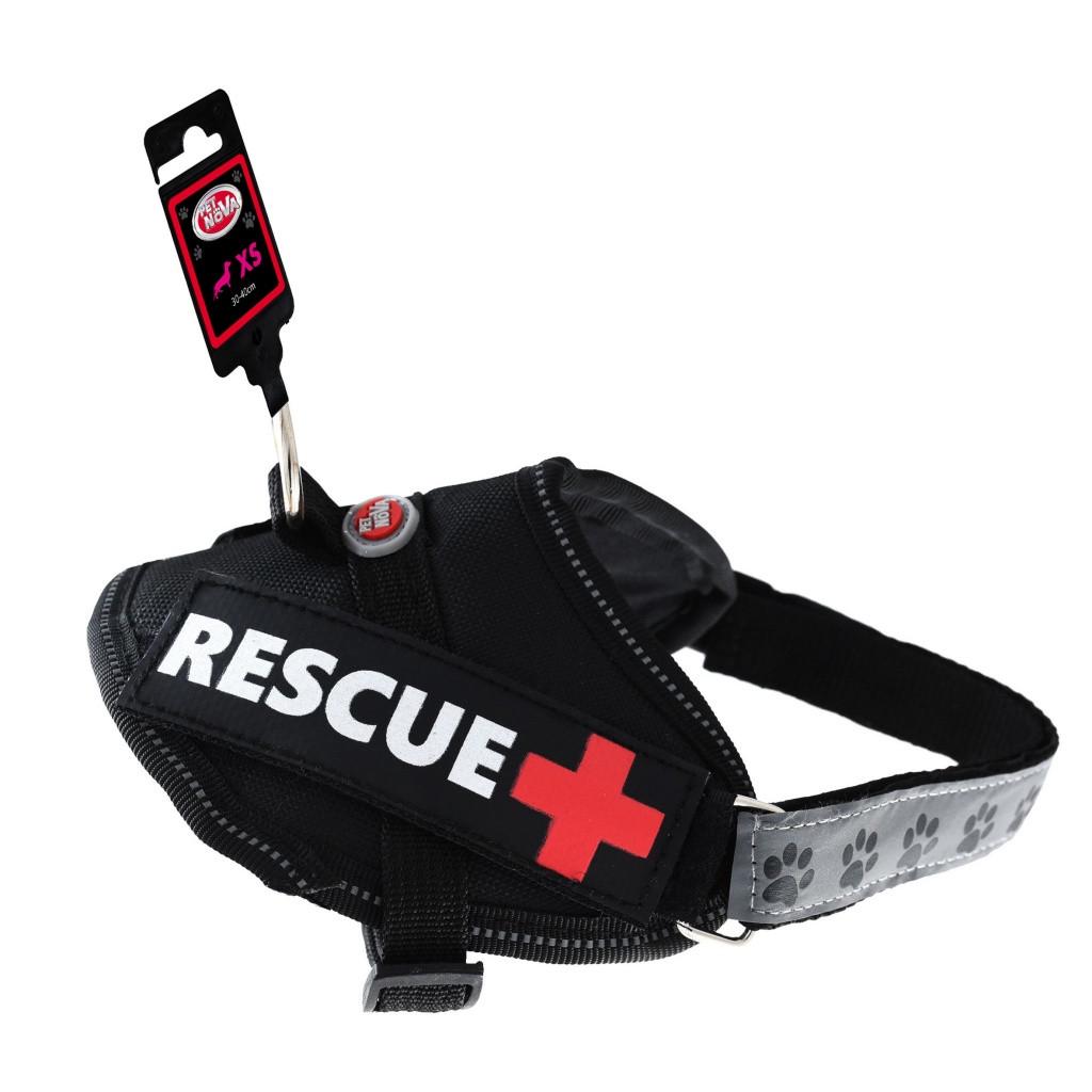 Шлея посилена Pet Nova Rescue+ XS 30-40 см Чорний (10750873) - фото 2