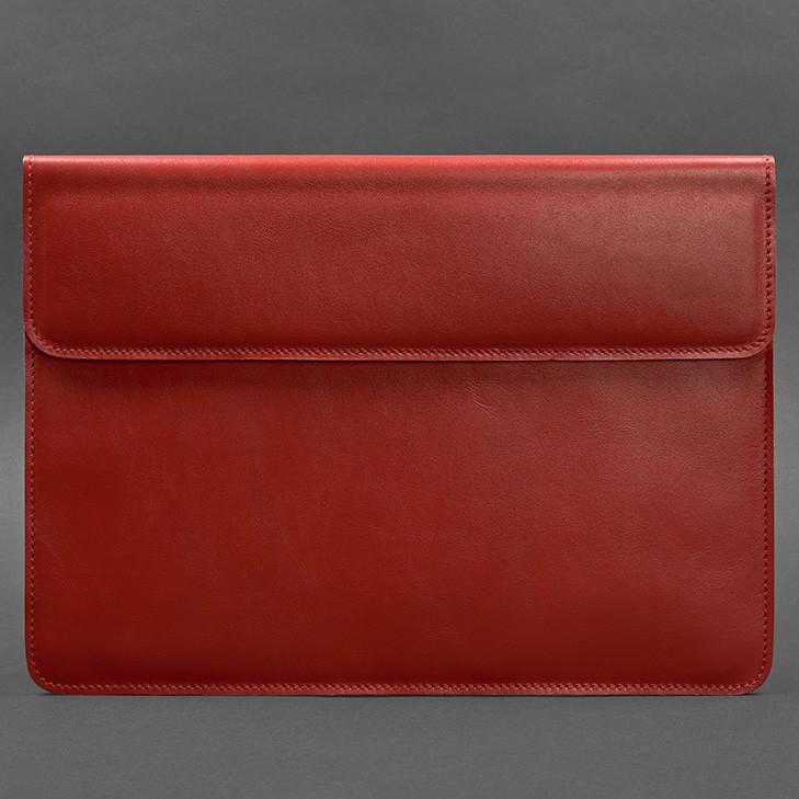 Чехол кожаный-конверт на магнитах для MacBook 15-16" Красный (A-027548) - фото 4 Чехол кожаный-конверт на магнитах для MacBook 15-16" Красный (A-027548) - фото 4