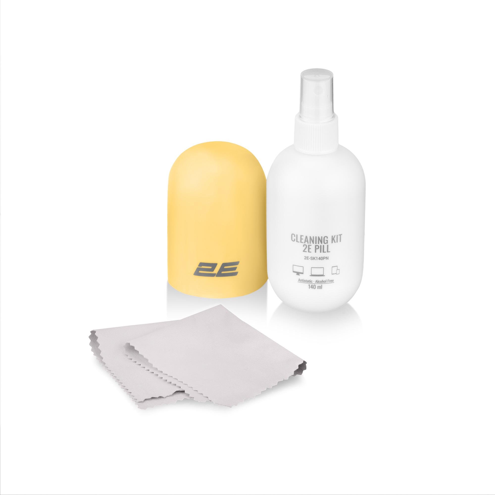 Набір для чистки техніки 2E PILL рідина/серветка 140 мл Біло-жовтий ((30471935) Набір для чистки техніки 2E PILL рідина/серветка 140 мл Біло-жовтий ((30471935)