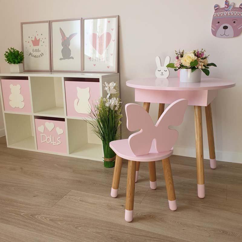 Стелаж в дитячу кімнату на 6 осередків/3 ящики Скандик з рожевим - фото 2 Стелаж в дитячу кімнату на 6 осередків/3 ящики Скандик з рожевим - фото 2