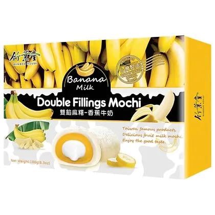 Десерт Моти Bamboo House Banana Milk Double Fillings Mochi с двойной начинкой Банан/Молоко 180 г