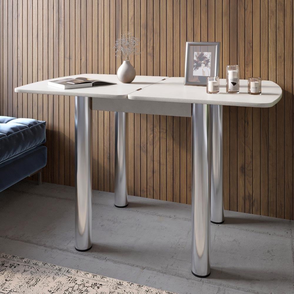 Обеденный стол раскладной LION Нота Мини 60x70/70x120 см Бетон Style (LION-041291)