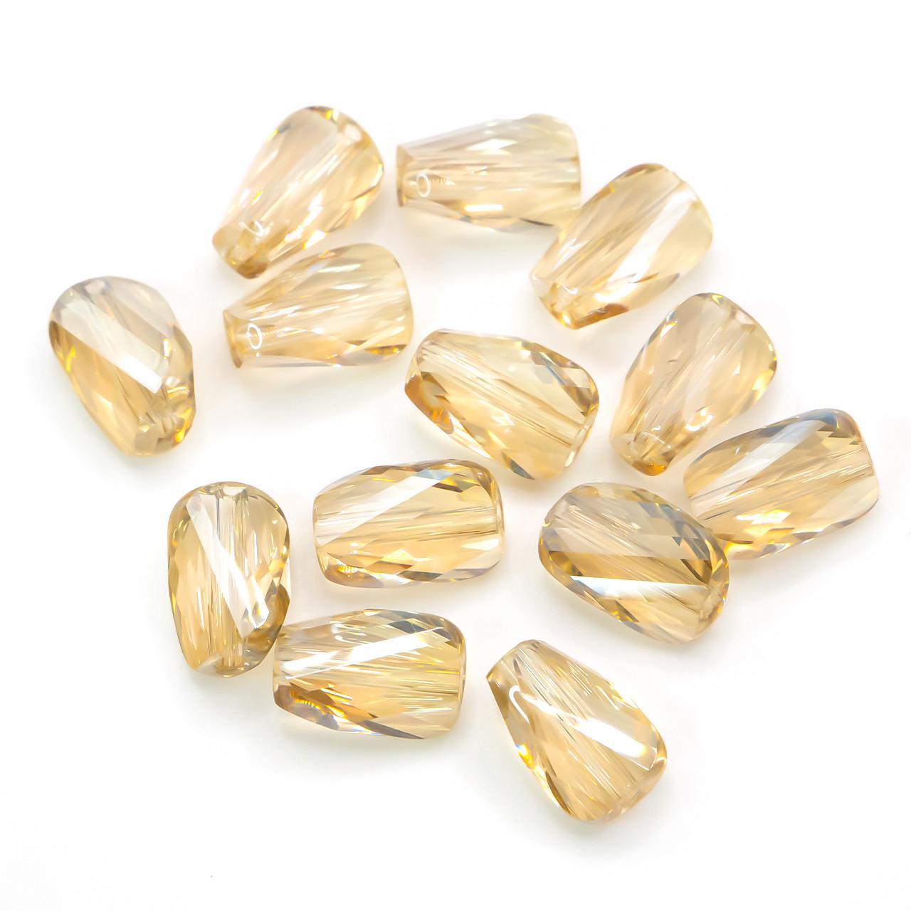 Бусины Хрусталь спираль 4х9 мм в уп 10 шт. Бежевый (БС0409р03)