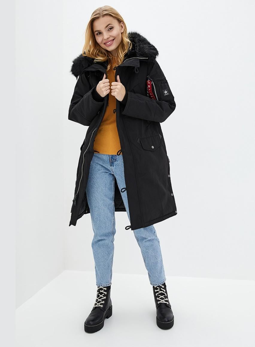 Куртка-парка Airboss N-5B Tardis W 2XL Чорний (28906) - фото 2 Куртка-парка Airboss N-5B Tardis W 2XL Чорний (28906) - фото 2