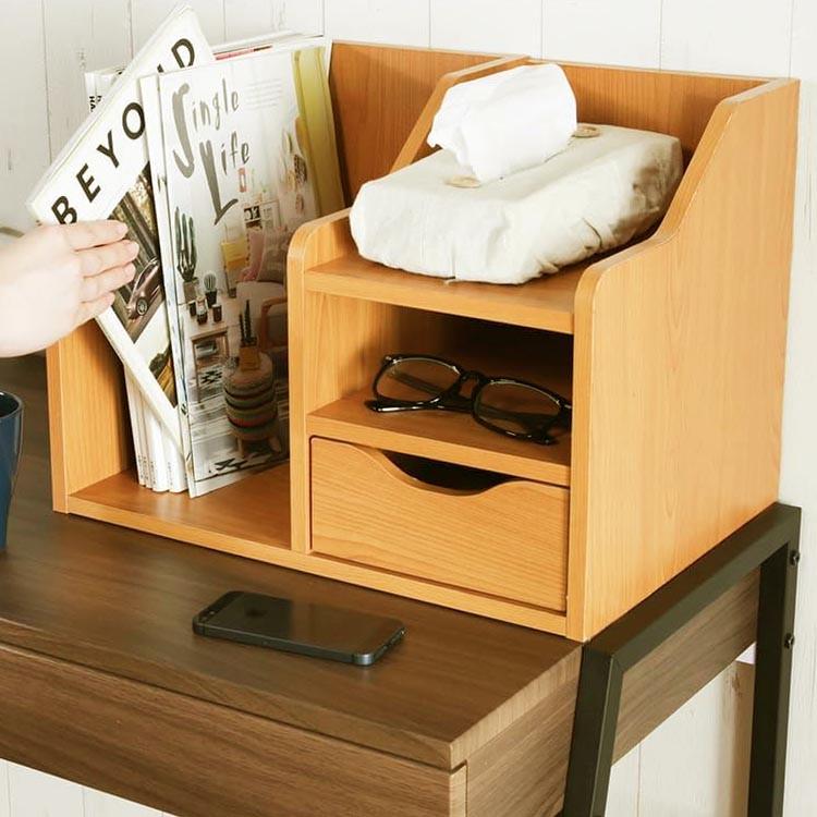 Полка книжная настольная из дерева Альфен Карри (КПА-026303)