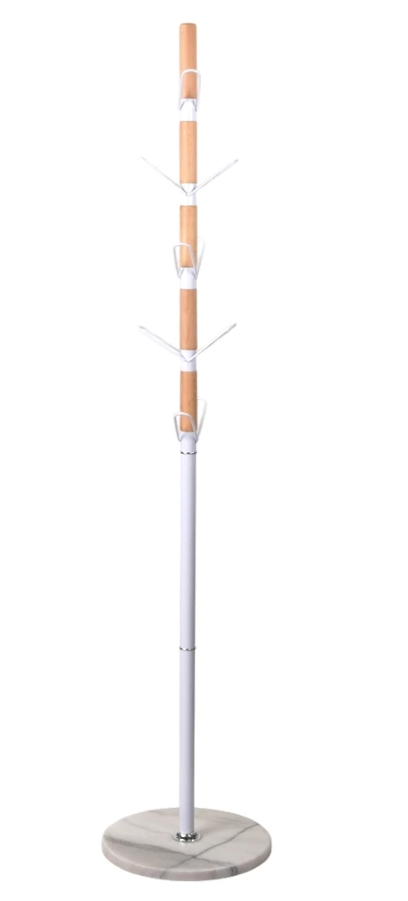 Вішалка стійка для одягу підлогова АКЛАС Тополя VKY-6015w 171x37 см Білий
