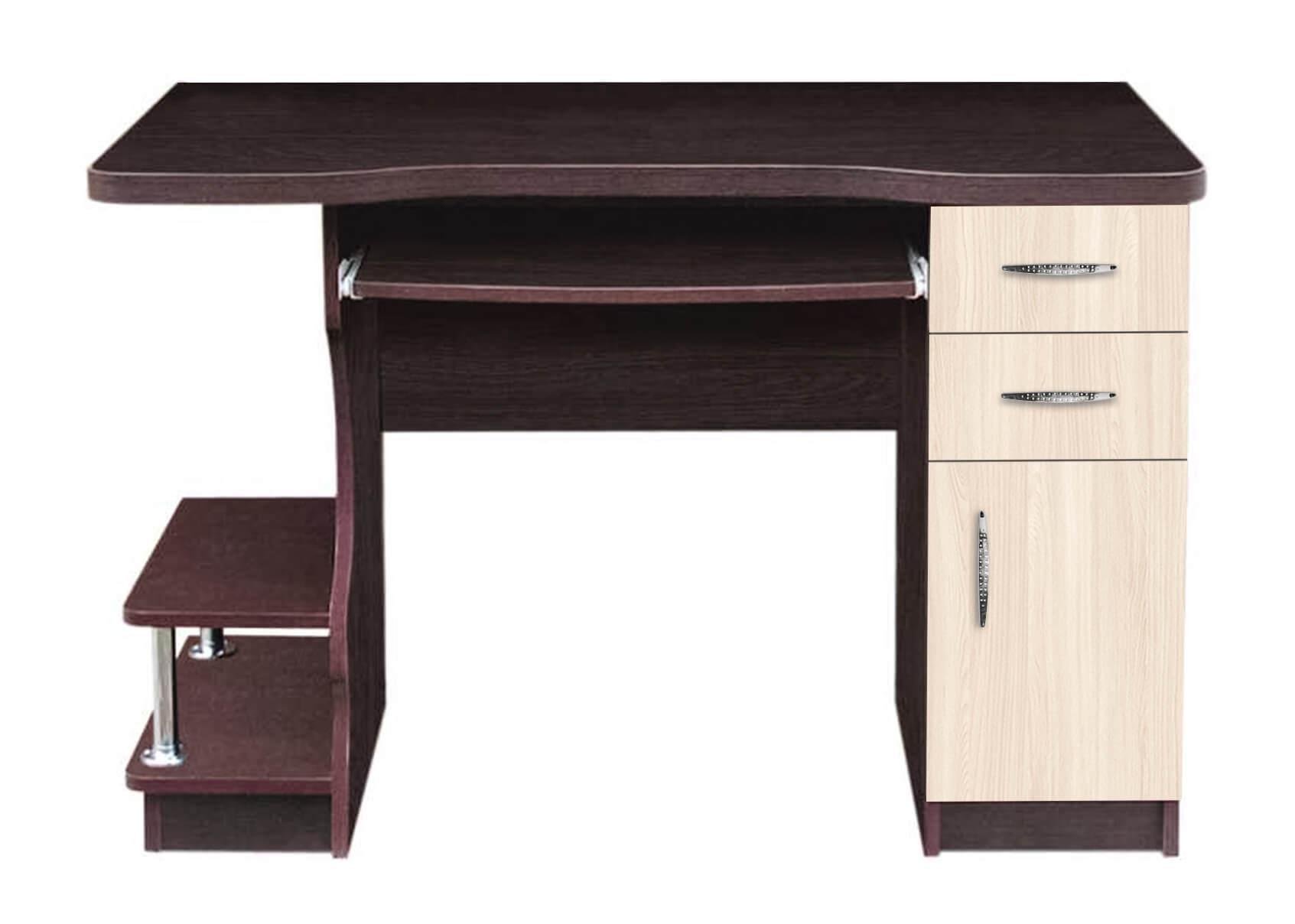 Стіл комп'ютерний МАКСІ-МЕблі Бостон без надставки плюс Венге Магія / Дуб молочний (5102553) Стіл комп'ютерний МАКСІ-МЕблі Бостон без надставки плюс Венге Магія / Дуб молочний (5102553)