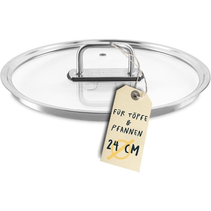 Крышка для кастрюли стеклянная Silberthal 24 см (2641054) Крышка для кастрюли стеклянная Silberthal 24 см (2641054)
