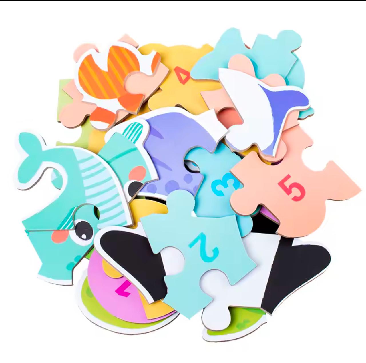 Дитячі пазли Морські мешканці 6 картонних ігор (21А) - фото 4 Дитячі пазли Морські мешканці 6 картонних ігор (21А) - фото 4