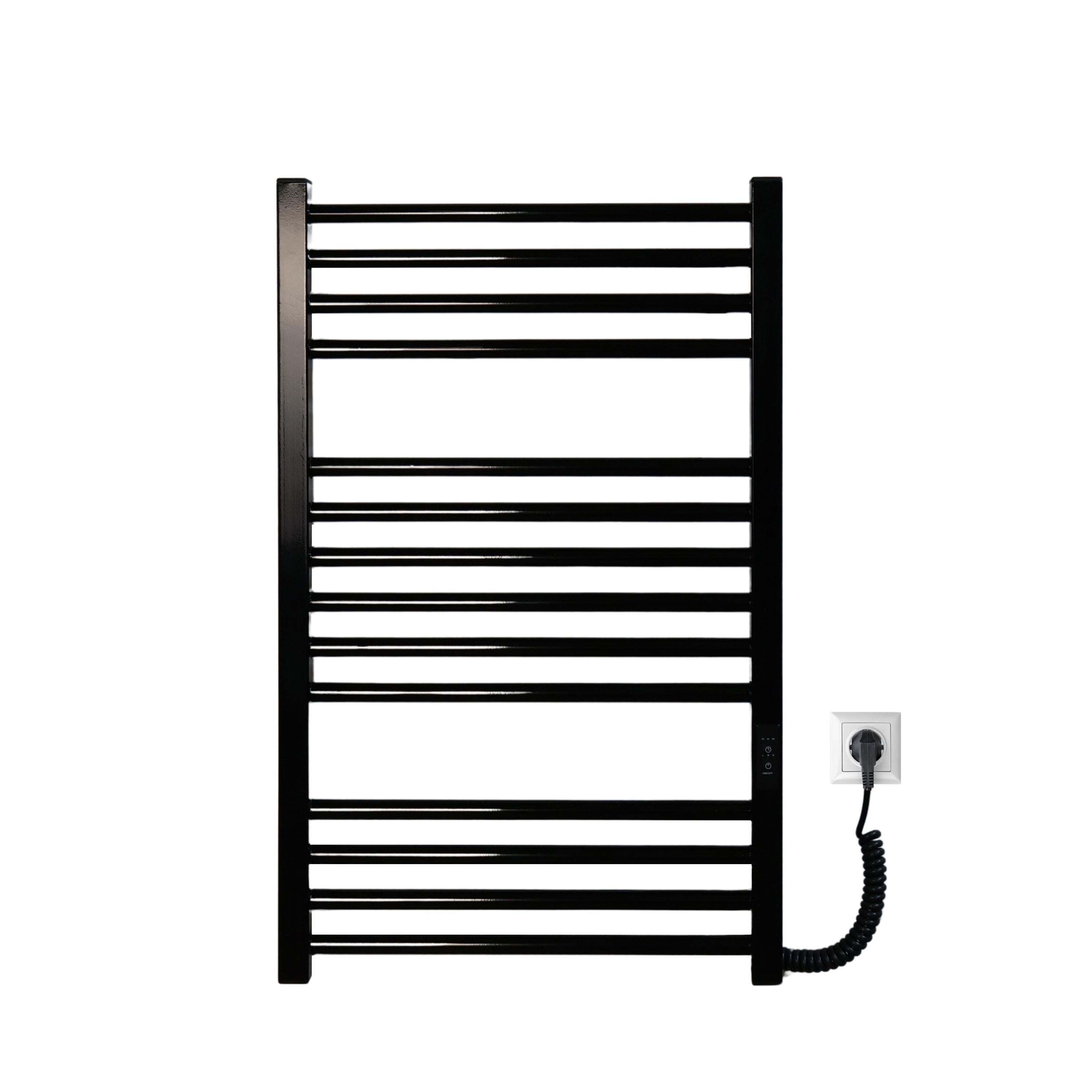 Полотенцосушитель электрический Carino Arianna 790x490 см Черный глянец контроллером (A7949FBG)