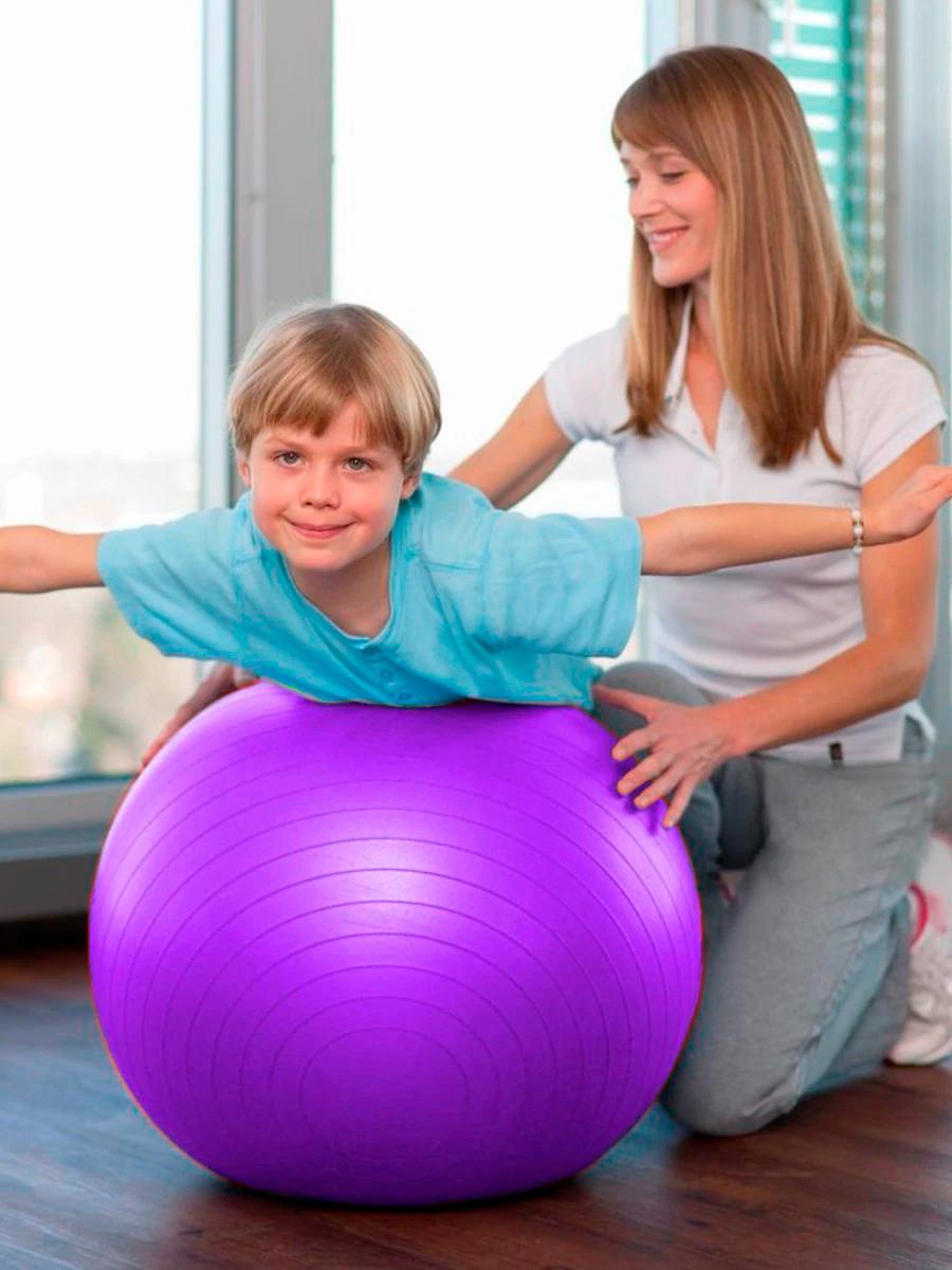 М'яч для фітнесу OSPORT OF-0017 55 см Фіолетовий