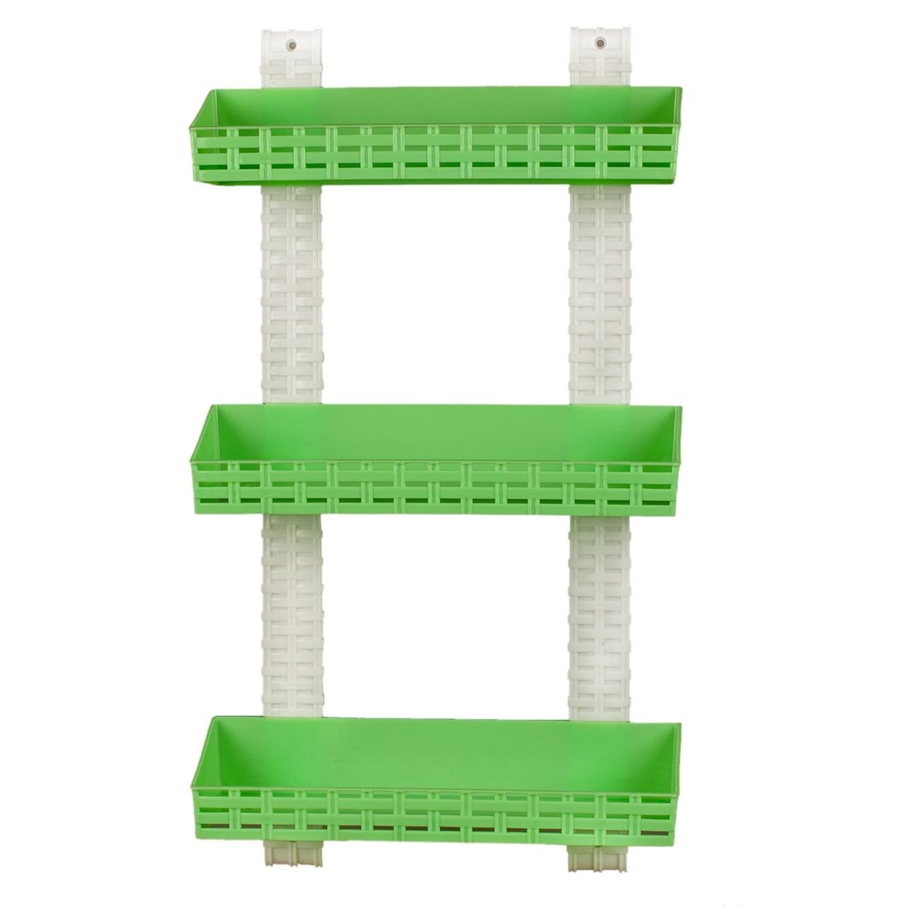 Полка прямая 3-ярусная R-Plastic Ротанг для ванной комнаты (13300/green)
