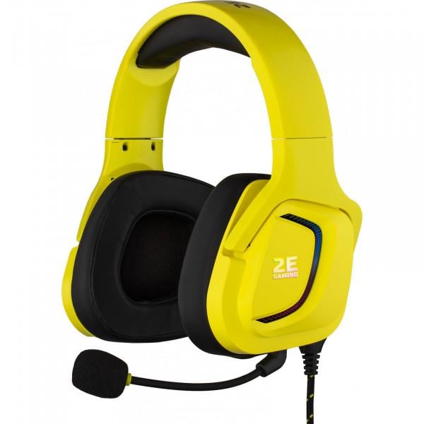 Наушники игровые 2E GAMING HG340 RGB USB 7.1 Yellow (2E-HG340YW-7.1)