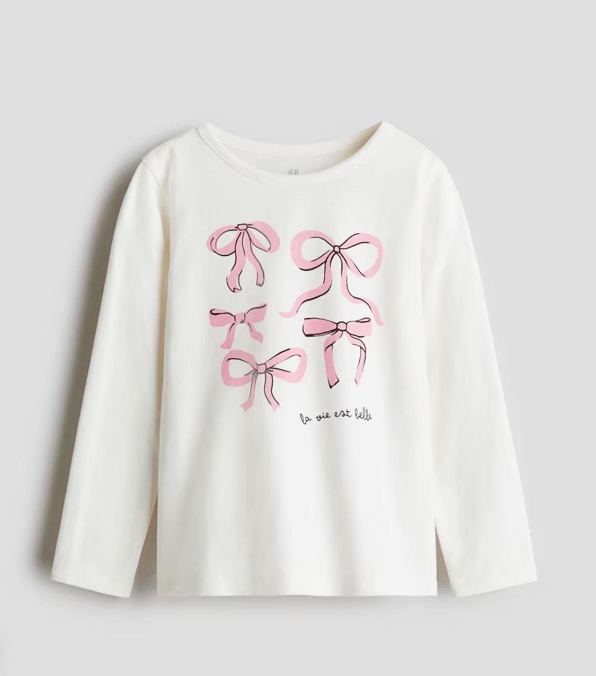 Лонгслив для девочки H&M 110-116 см Белый (1813)