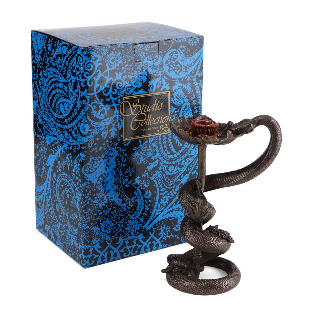 Свічник VERONESE Змія на маку 24 см - фото 4