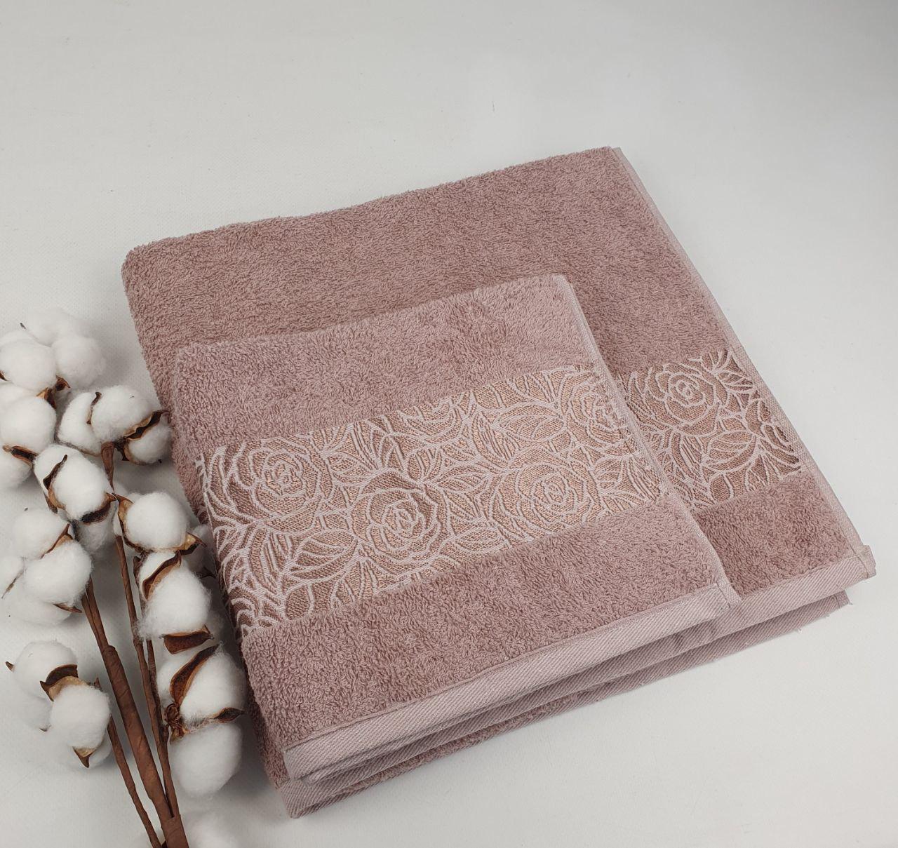 Набор полотенец Philippus Moss Cotton Rose A556 2 шт. Капучино (CN38971) Набор полотенец Philippus Moss Cotton Rose A556 2 шт. Капучино (CN38971)